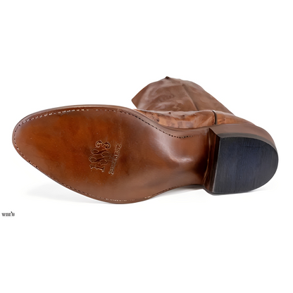 Lucchese Exotic Ostrich 13" Tan Cowboy Boot Men's