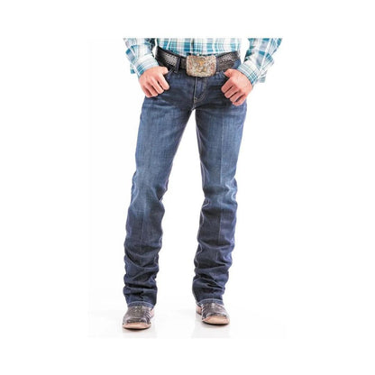 Cinch Men's Jeans Ian Slim Mid-Rise Boot Cut Dark Stonewash