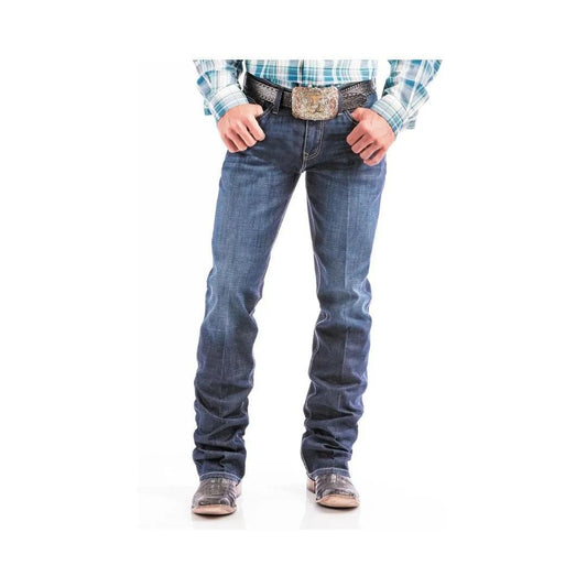 Cinch Men's Jeans Ian Slim Mid-Rise Boot Cut Dark Stonewash