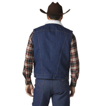 Men's Wrangler® Sherpa Lined Denim Vest - Prewashed