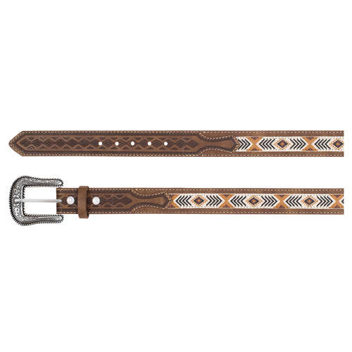 Arena Ace Boy's Belt Tan With Southwest Ribbon weis-western-wear