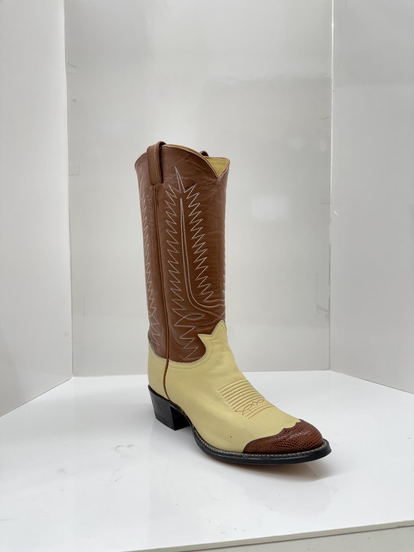 Garage Sale Tony Lama Men's 13" Leather Cowboy Boots Faux Snake Print