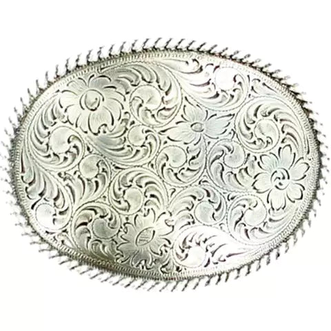 Nocona Oval Scrolled Western Belt Buckle weis-western-wear