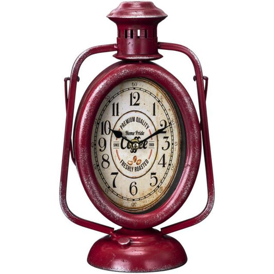 Tough 1 Red Lantern Tabletop Clock
