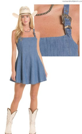 Rock&Roll Buckle Denim Dress