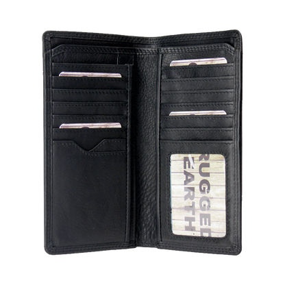 Rugged Earth Black Leather Tall Wallet weis-western-wear