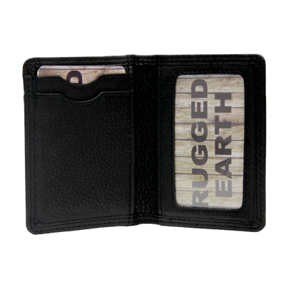 Rugged Earth Small Black Leather Credit Card Wallet weis-western-wear