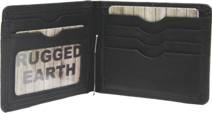 Rugged Earth Black Leather Money Clip Wallet weis-western-wear