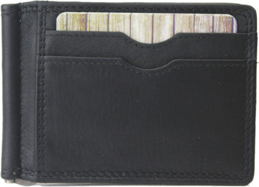 Rugged Earth Black Leather Money Clip Wallet weis-western-wear