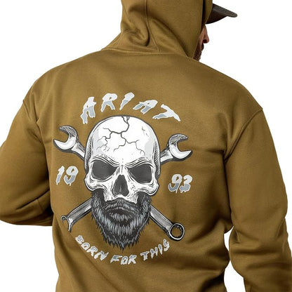 ARIAT Men's Rebar Workman Bearded Skull Hoodie