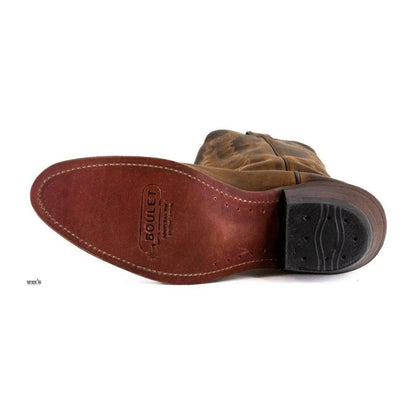 Boulet Women’s Cowgirl Boots 12" Oiled Cowhide Cowboy Riding Heel R Toe