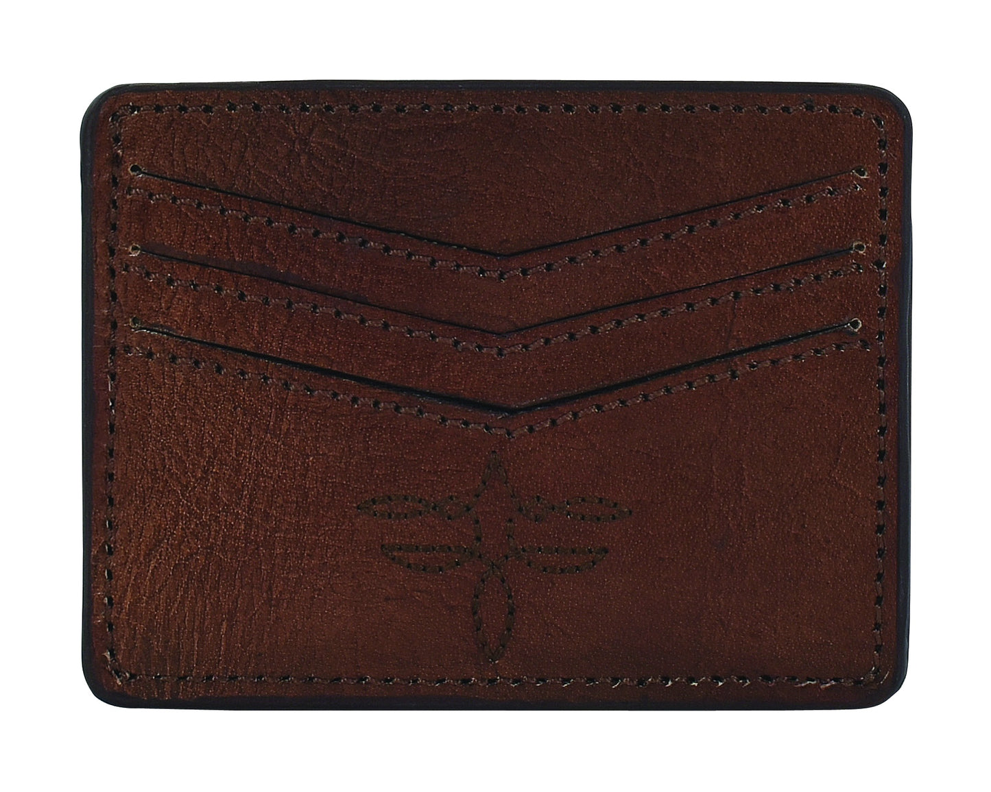 Justin Men's Genuine Leather Card Wallet Brown weis-western-wear