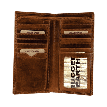 Rugged Earth Tall Brown Leather Wallet weis-western-wear
