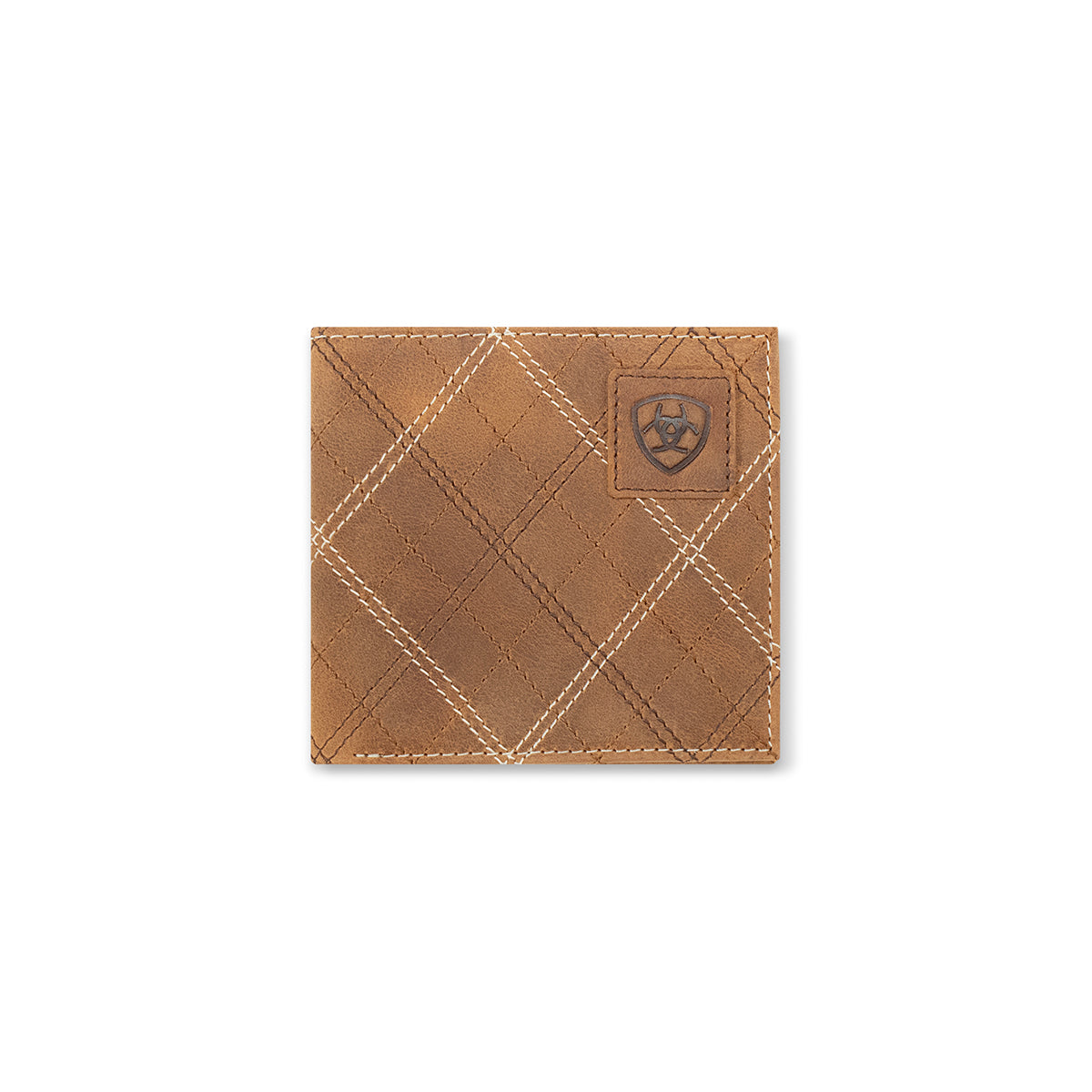 Ariat Large Bifold Cross Stitch Patch Medium Brown