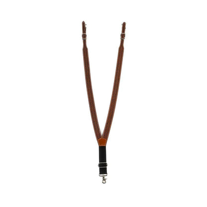 ASF Leathers Men's Basket Weaved Leather Suspenders