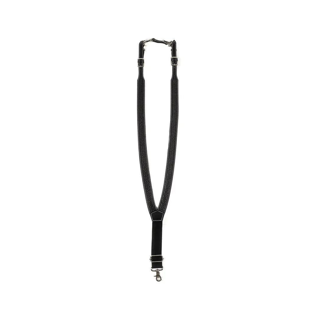 ASF Leathers Men's Basket Weaved Leather Suspenders