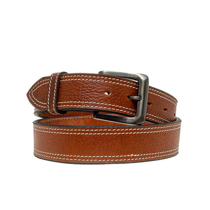 ASF Leathers Men's Pebbled Solid Colour Belt