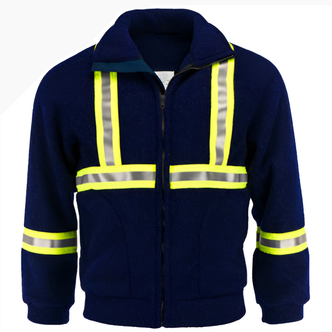 ActionWear Jacket Flame Resistant Hi Vis CAT 2 Unlined Fleece 7.5 oz Nomex® IIIA