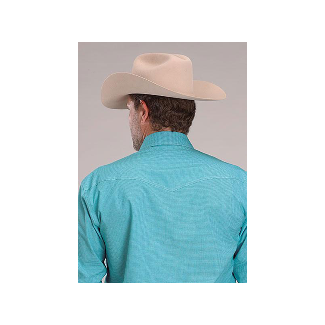 Amarillo Men's Long Sleeve Stretch Poplin Snap Shirt