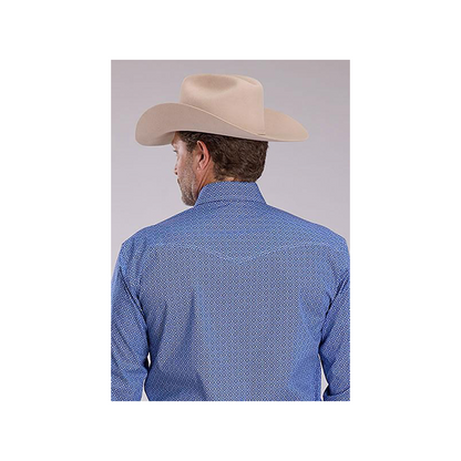 Amarillo Men's Long Sleeve Stretch Poplin Snap Shirt