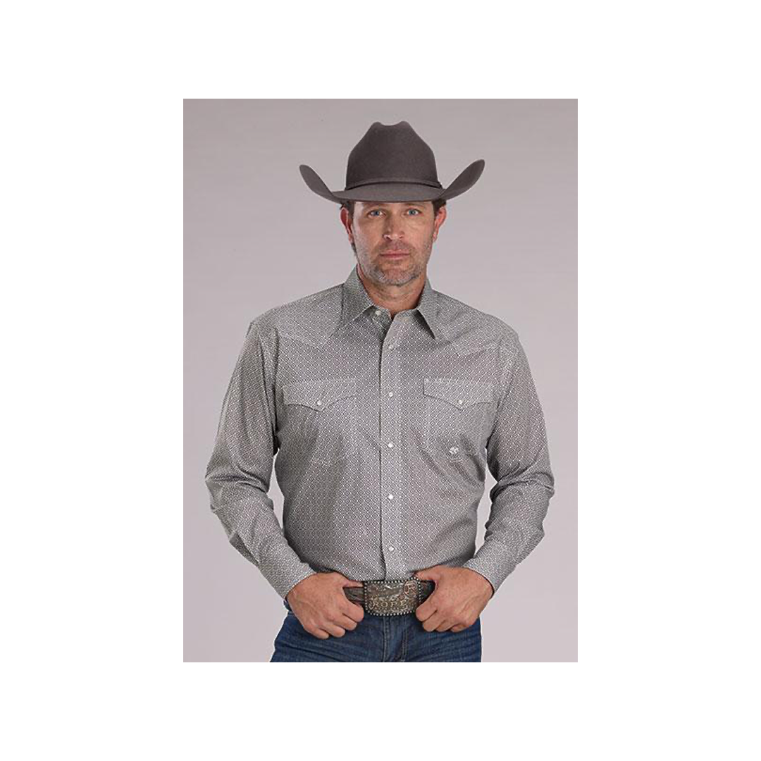 Amarillo Men's Long Sleeve Stretch Snap Shirt