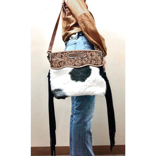 American Darling Cowhide and Leather Crossbody Purse