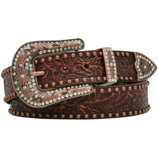 Angel Ranch Women's Belt Floral Tooled and Embossed Leather DA1034 - Angel Ranch
