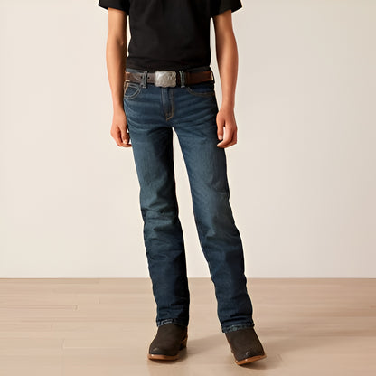 Ariat Boy's B5 Slim fit Adjustable Waist Band Jeans weis-western-wear