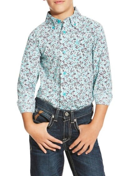 Ariat Boy's Button Up Long Sleeve Shirt