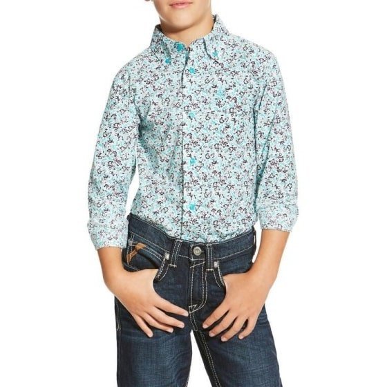 Ariat Boy's Button Up Long Sleeve Shirt 10019844 - Ariat