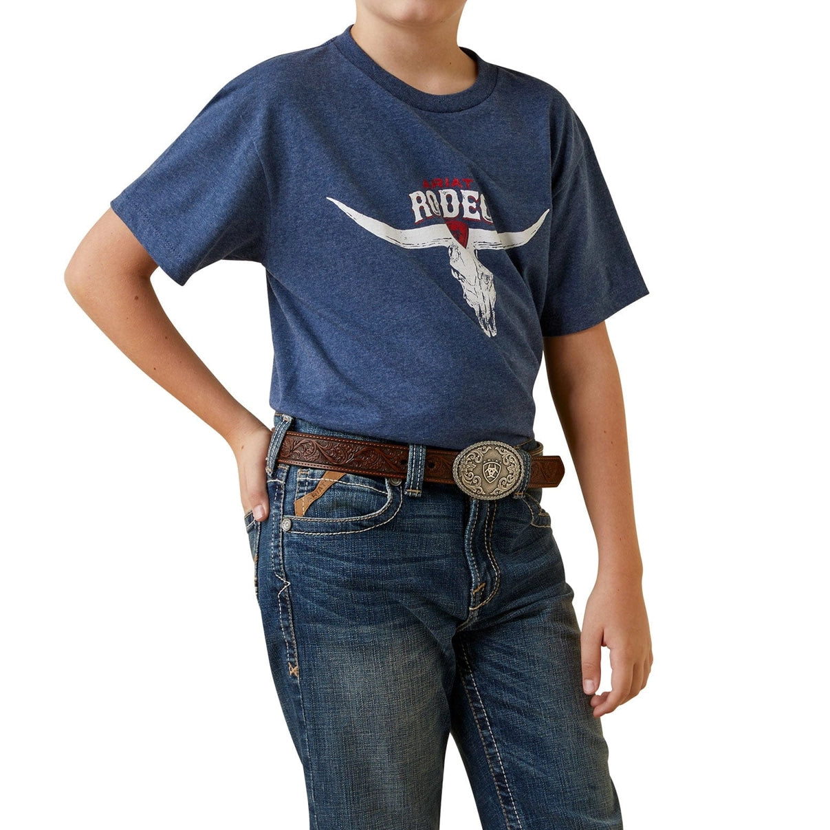 Ariat Boy's Shirt Cotton/Poly Rodeo Skull 10045293