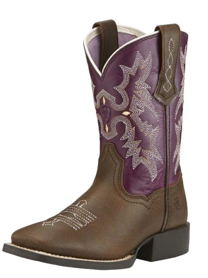 Ariat Girl's Cowgirl Boot 8" Tombstone Wide Square Toe