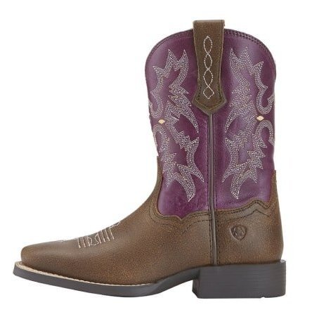Ariat Girl's Cowgirl Boot 8" Tombstone Wide Square Toe 10015390 - Ariat
