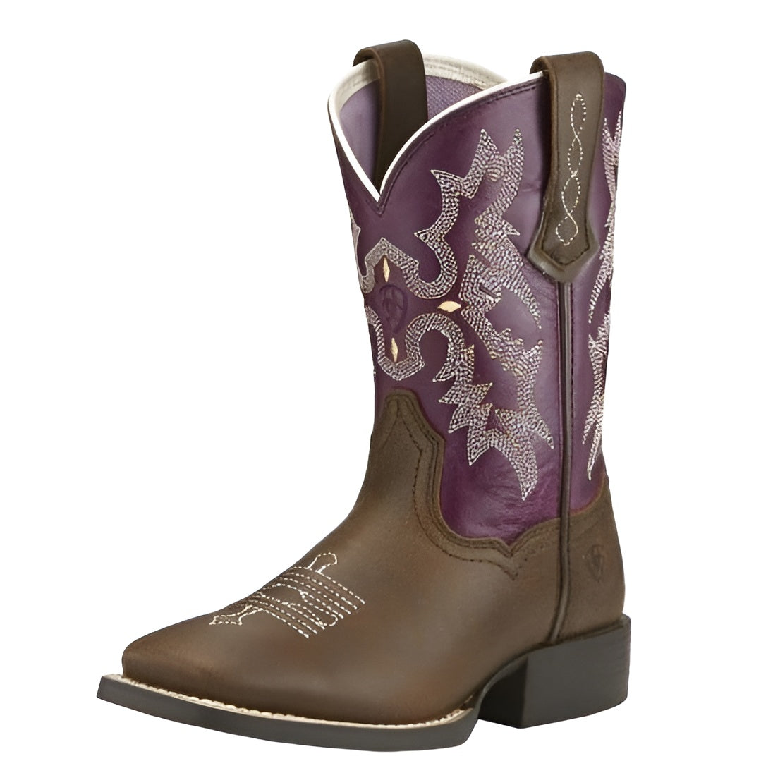 Ariat Girl's Cowgirl Boot 8" Tombstone Wide Square Toe weis-western-wear