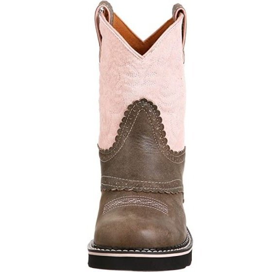 Ariat Girl's Cowgirl Boots Fat Baby Pink/Brown 10001995 - Ariat