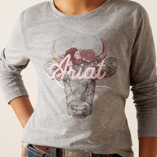 Ariat Girl's Fawna Long Sleeve T-Shirt 10047411 - Ariat