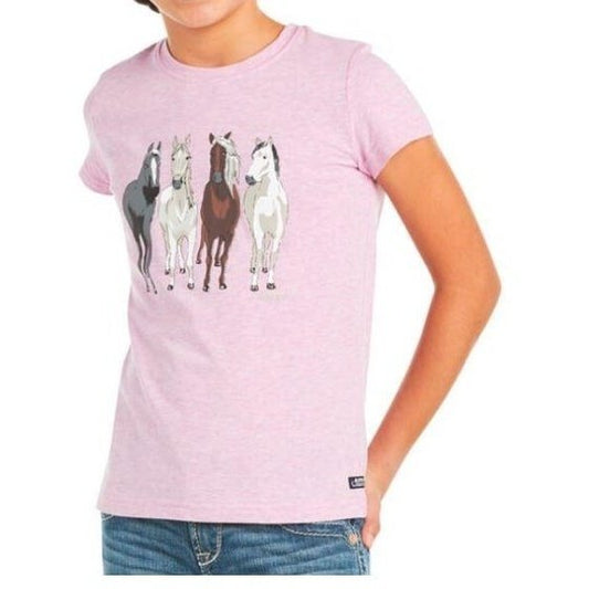 Ariat Girl's T-Shirt 360 View Horse Print 10035268-Clearance