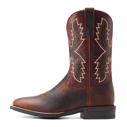 Ariat Men’s Cowboy Boots 11" Pay Window Cowhide Horseman Heel Wide Square Toe weis-western-wear