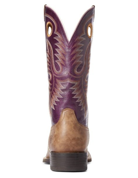 Ariat Men's Cowboy Boots Sport Teamster Brown/Purple Clearance