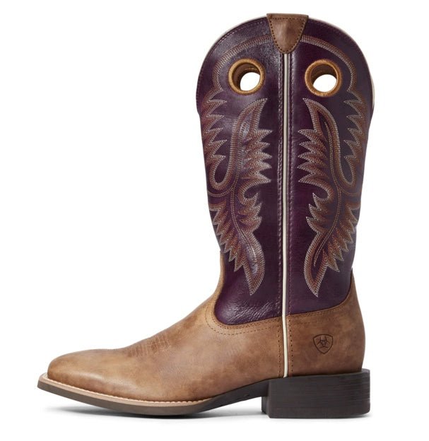 Ariat Men's Cowboy Boots Sport Teamster Brown/Purple Clearance