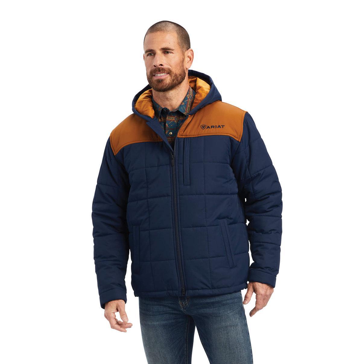 Ariat Men’s Crius Hooded Insulated Navy Jacket 10041648