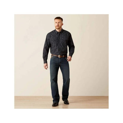 Ariat Men's Finnigan Long Sleeve Classic Fit Snap Shirt - Black Paisley weis-western-wear