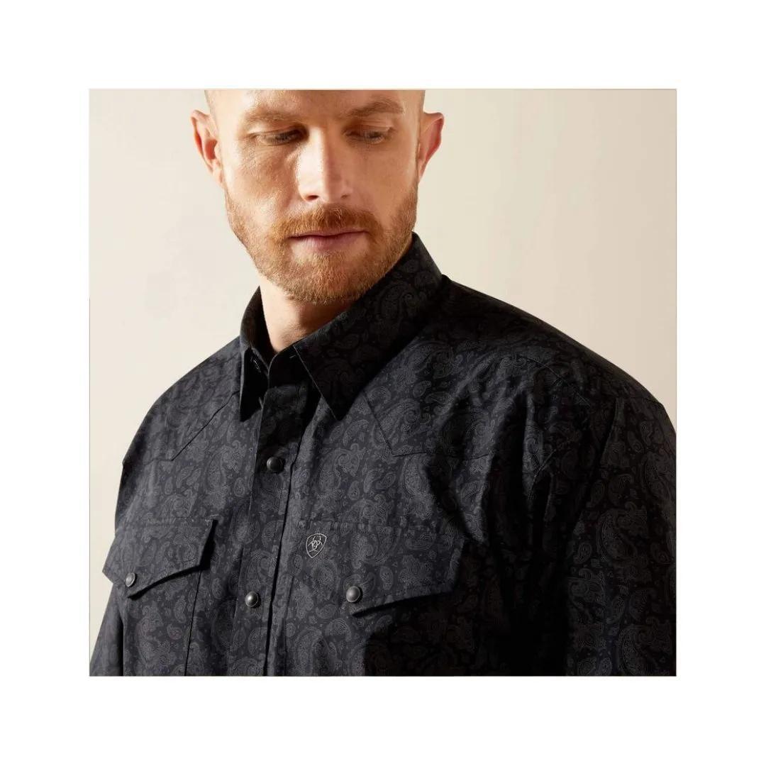 Ariat Men's Finnigan Long Sleeve Classic Fit Snap Shirt - Black Paisley weis-western-wear