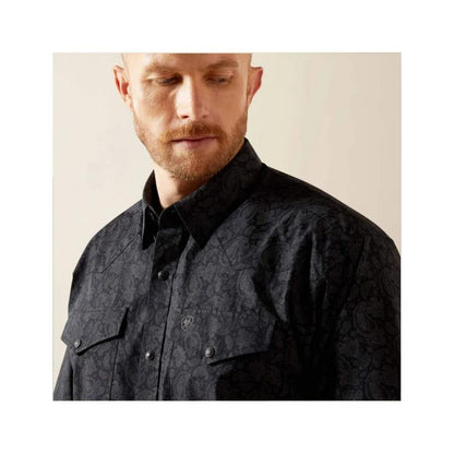 Ariat Men's Finnigan Long Sleeve Classic Fit Snap Shirt - Black Paisley weis-western-wear