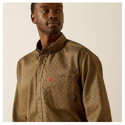 Ariat Men's Flame Resistant DENIRO Long sleeves Workshirt weis-western-wear