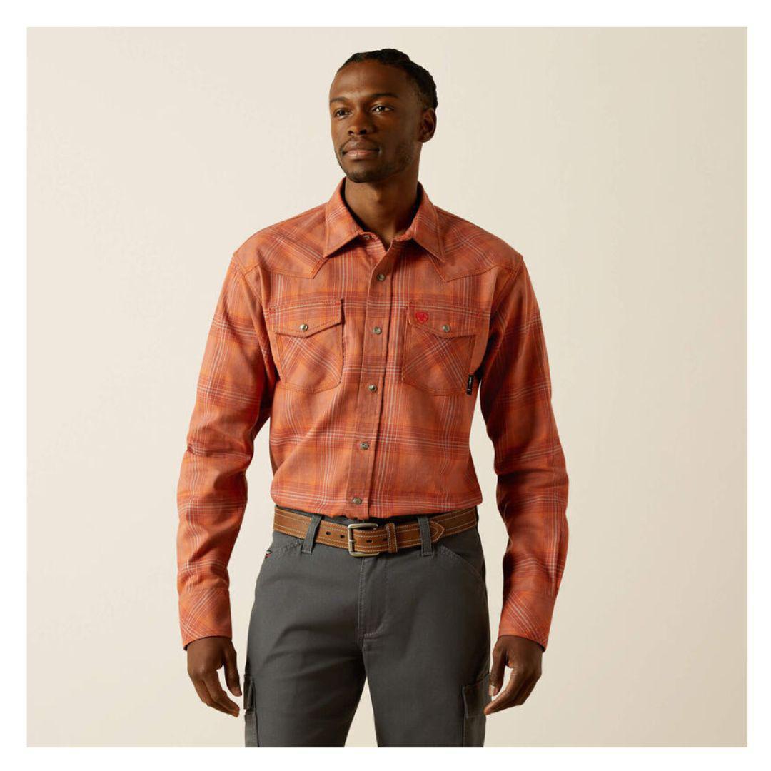 Ariat Men's Flame Resistant Wayne Retro Fit Snap Work Shirt weis-western-wear