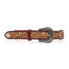 Ariat Men's Floral Hand Painted Tan Belt