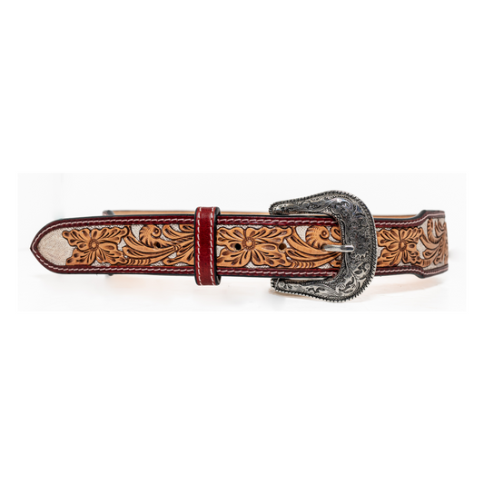 Ariat Men's Floral Hand Painted Tan Belt A1042508