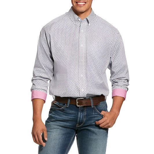 Ariat Men's Shirt Casual Classic Fit Long Sleeve Button Down weis-western-wear