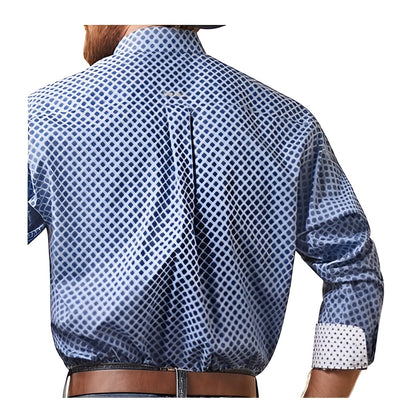 Ariat Men’s Shirt Casual Long Sleeve Classic Fit Wrinkle Free weis-western-wear